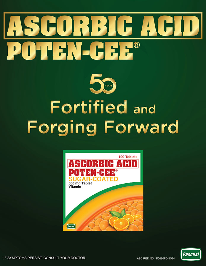 Poten-Cee, the top adult (plain) Vitamin C brand in the Philippines celebrates 5 decades of addressing various vitamin C needs of Filipinos