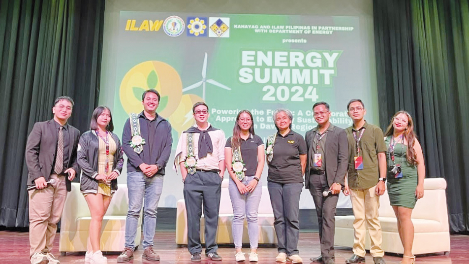 Officials from DOE Mindanao Field Office and ILAW at the energy forum on Oct. 20, 2024 in Tagum City.