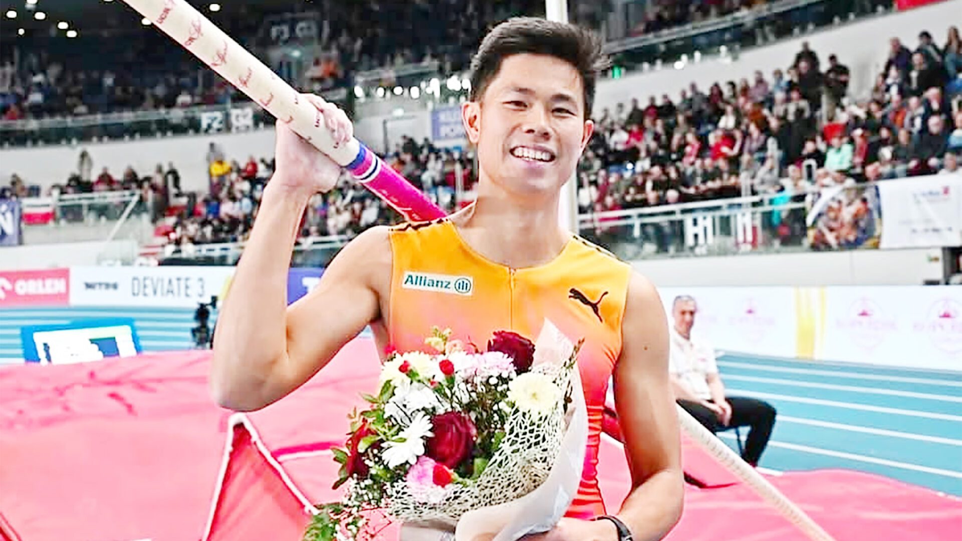 BOUNCE BACK: Ernest John Obiena is all smiles after ruling the Orlan Copernicus Cup in Torun, Poland with a season-best jump of 5.80 meters.