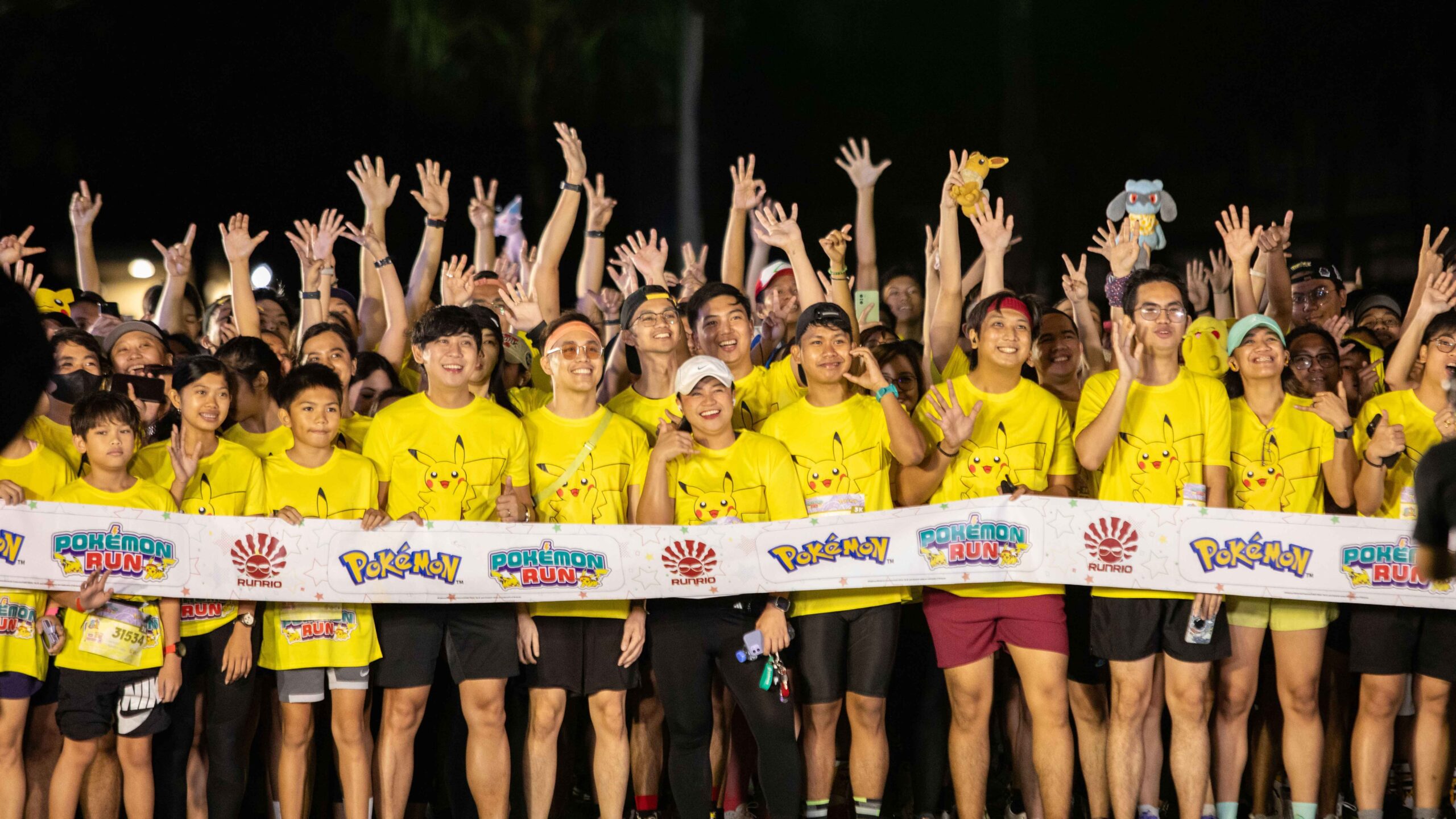 BI SUCCESS: Runners from all walks of life pose for posterity.